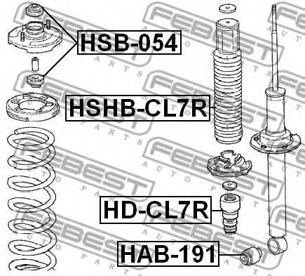 FEBEST HAB-191 Bush, shock absorber